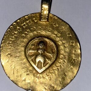 Gold Pendant with Intricate Design